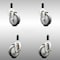 Service Caster 4 Inch 316SS Thermoplastic Rubber Swivel 3/4 Inch Stem Caster Brake SCC, 2PK SCC-SS316EX20S414-TPRB-2-TLB-2-34 - alternate 1